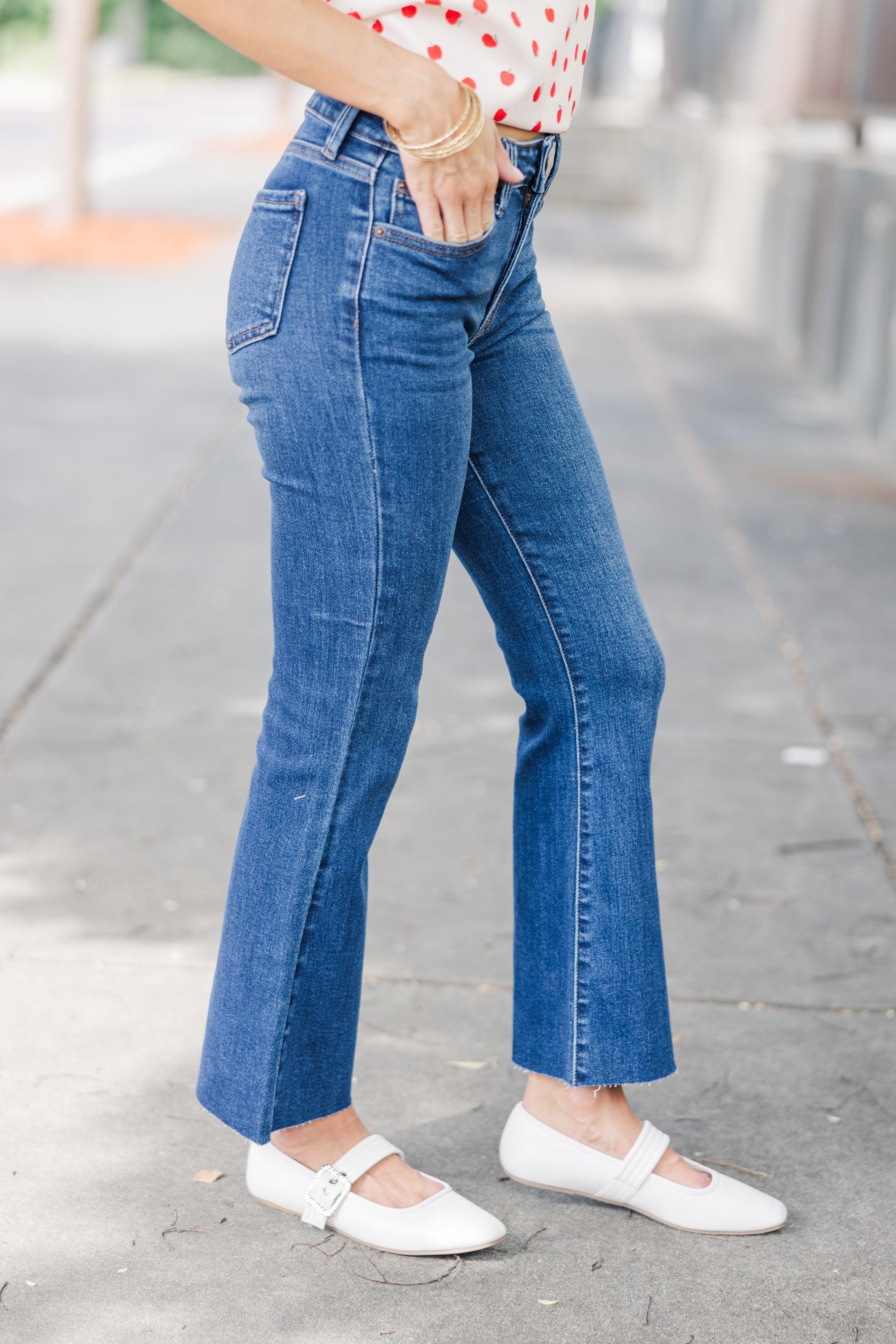 Loud And Proud Dark Denim Cropped Jeans Female Product Image