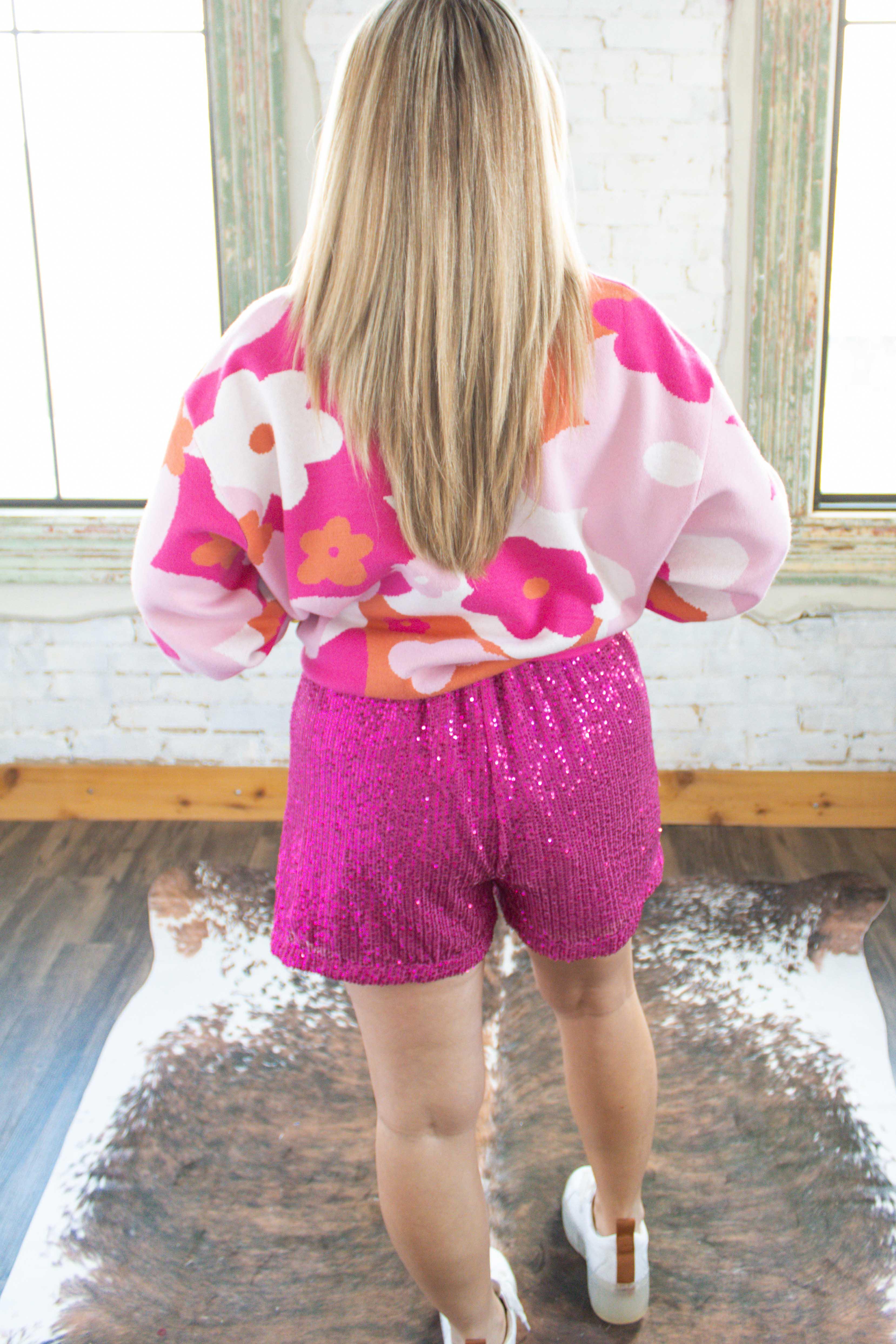 Makayla Sequined Shorts Product Image