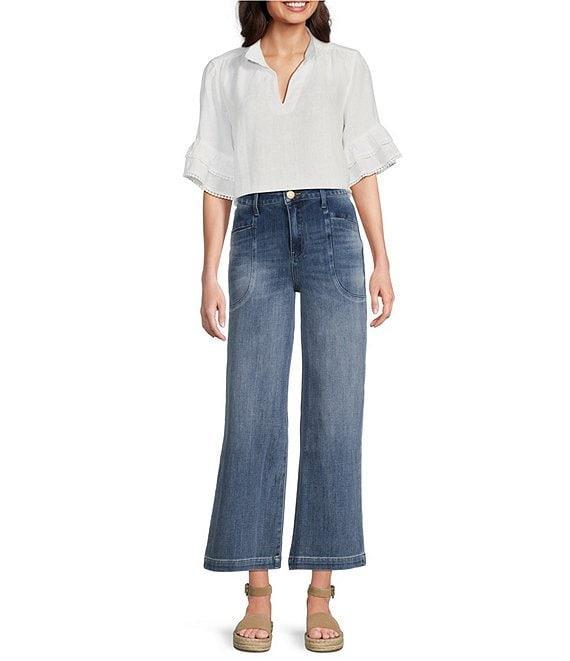 KUT from the Kloth Meg High Rise Wide Leg Inset Front Pocket Jean Product Image