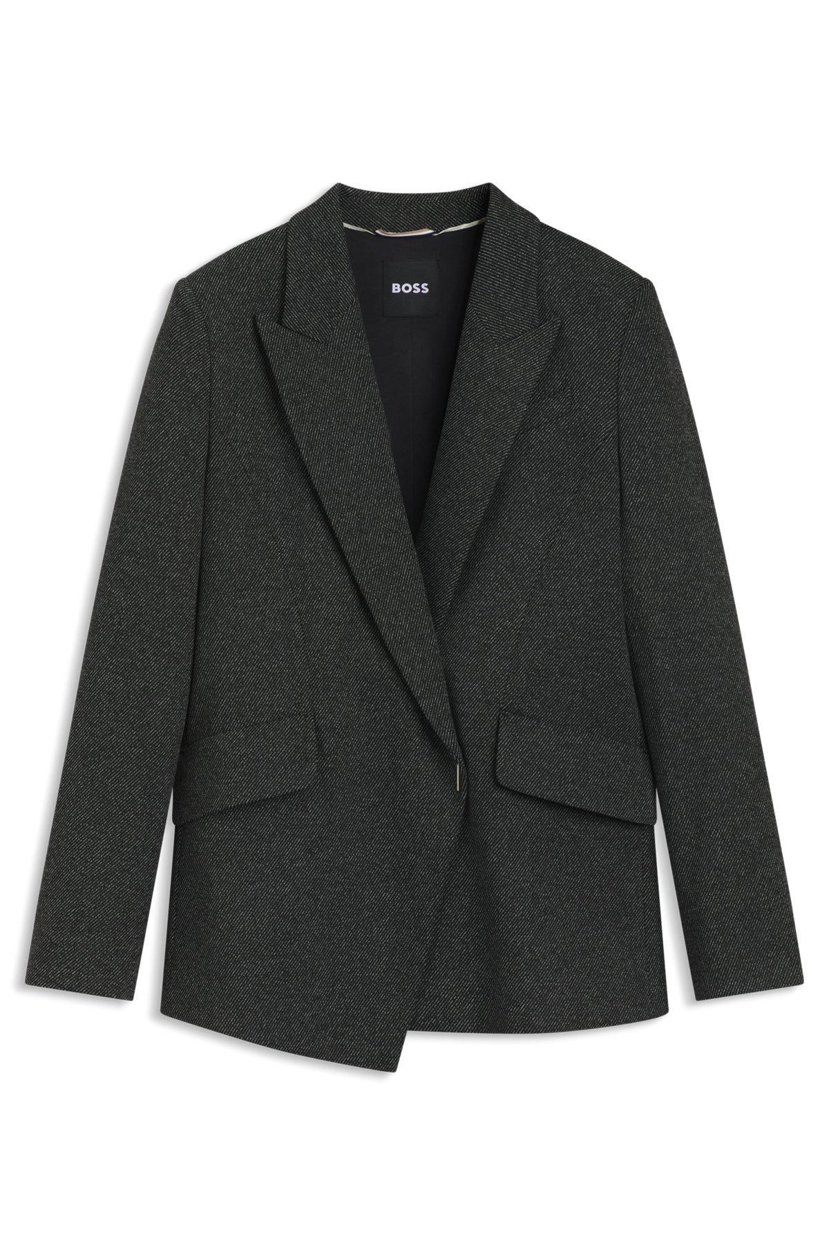 Regular-fit blazer with concealed closure Product Image