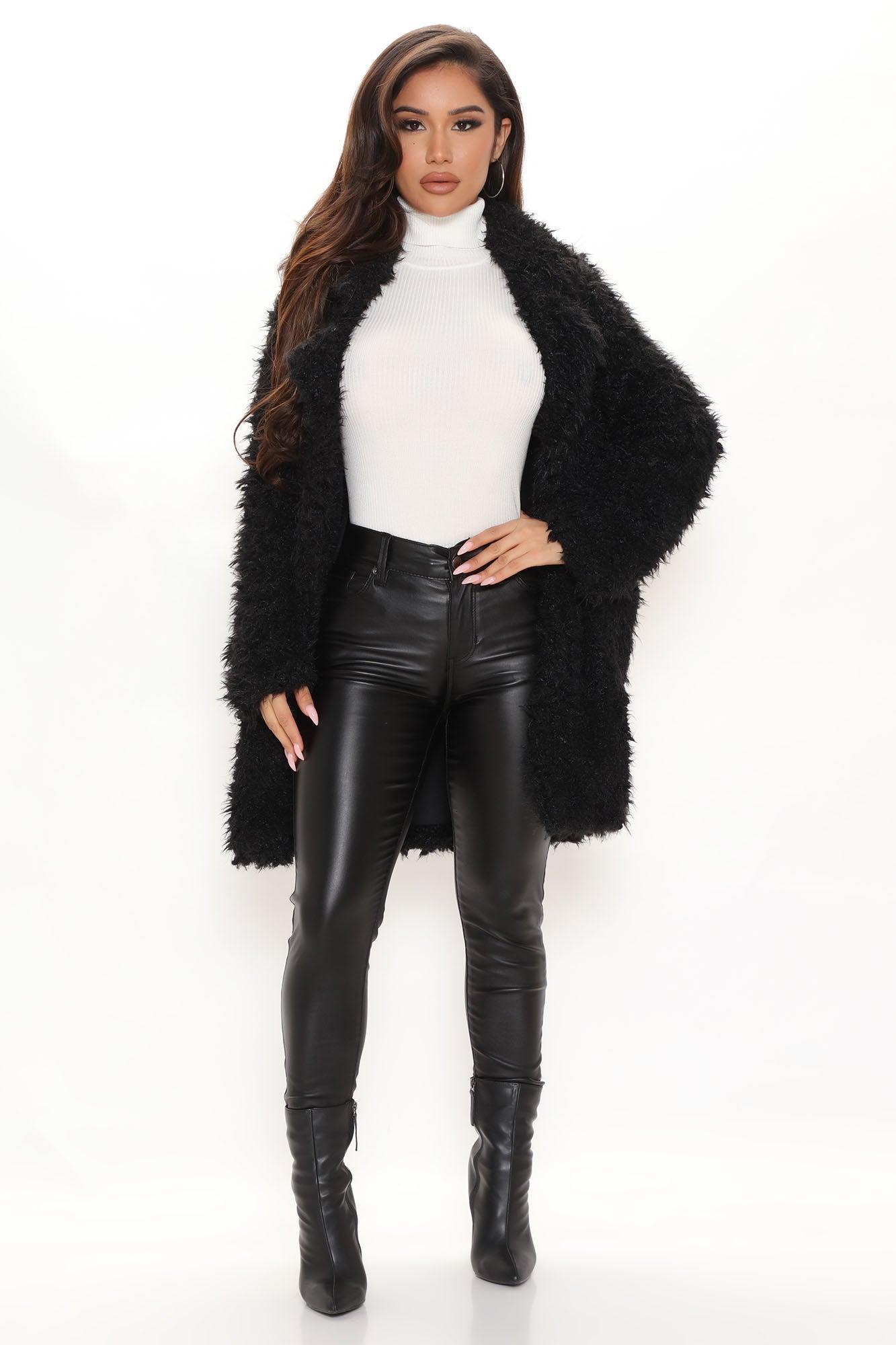 Sugar Daddy Teddy Jacket - Black Product Image