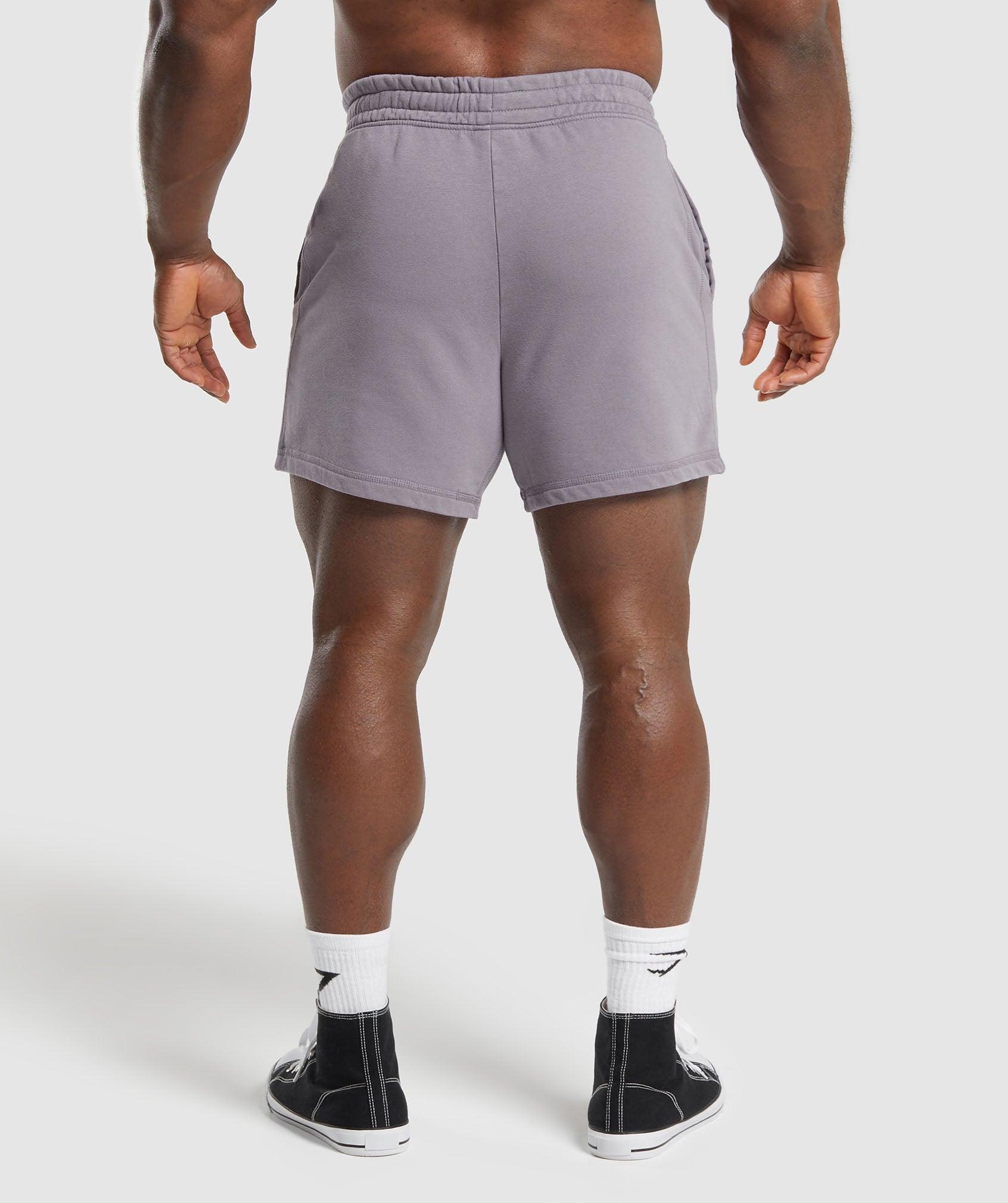 Gymshark Heritage Washed 5" Shorts - Fog Purple Male Product Image