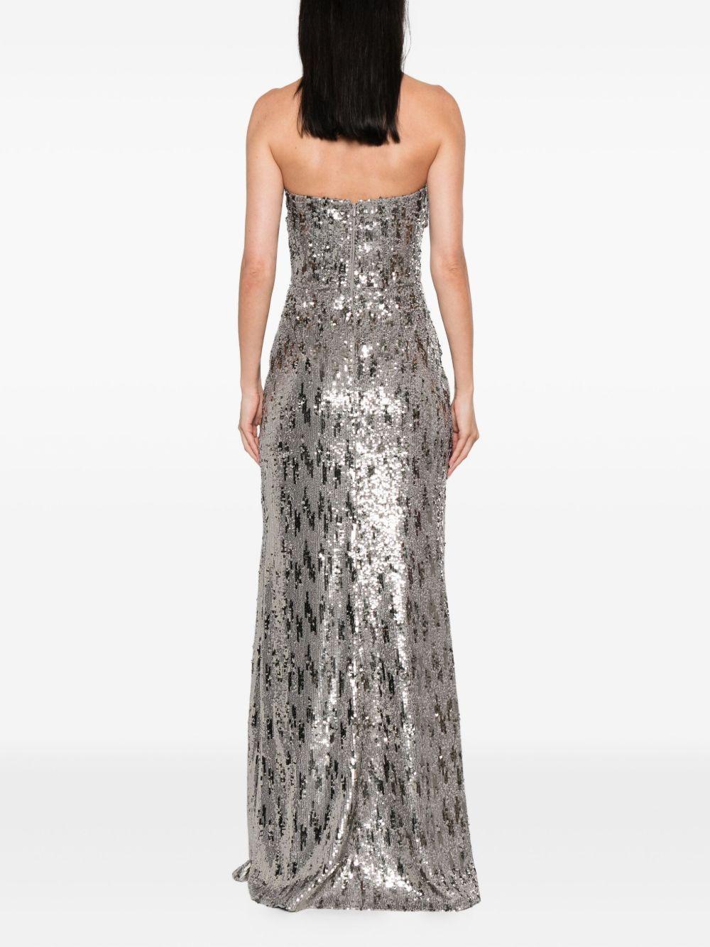 sequin-embellished strapless maxi dress Product Image