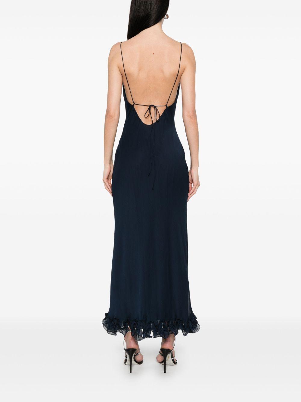 ruffle-trim chiffon maxi dress Product Image