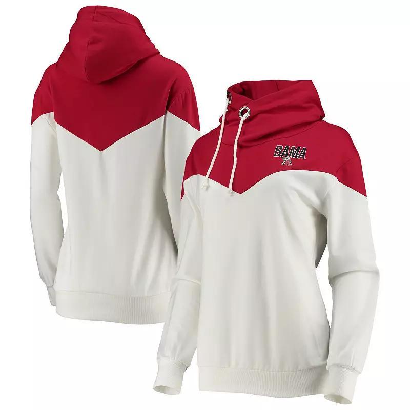 Womens Gameday Couture /Crimson Alabama Crimson Tide Old School Arrow Blocked Cowl Neck Tri-Blend Pullover Hoodie Product Image