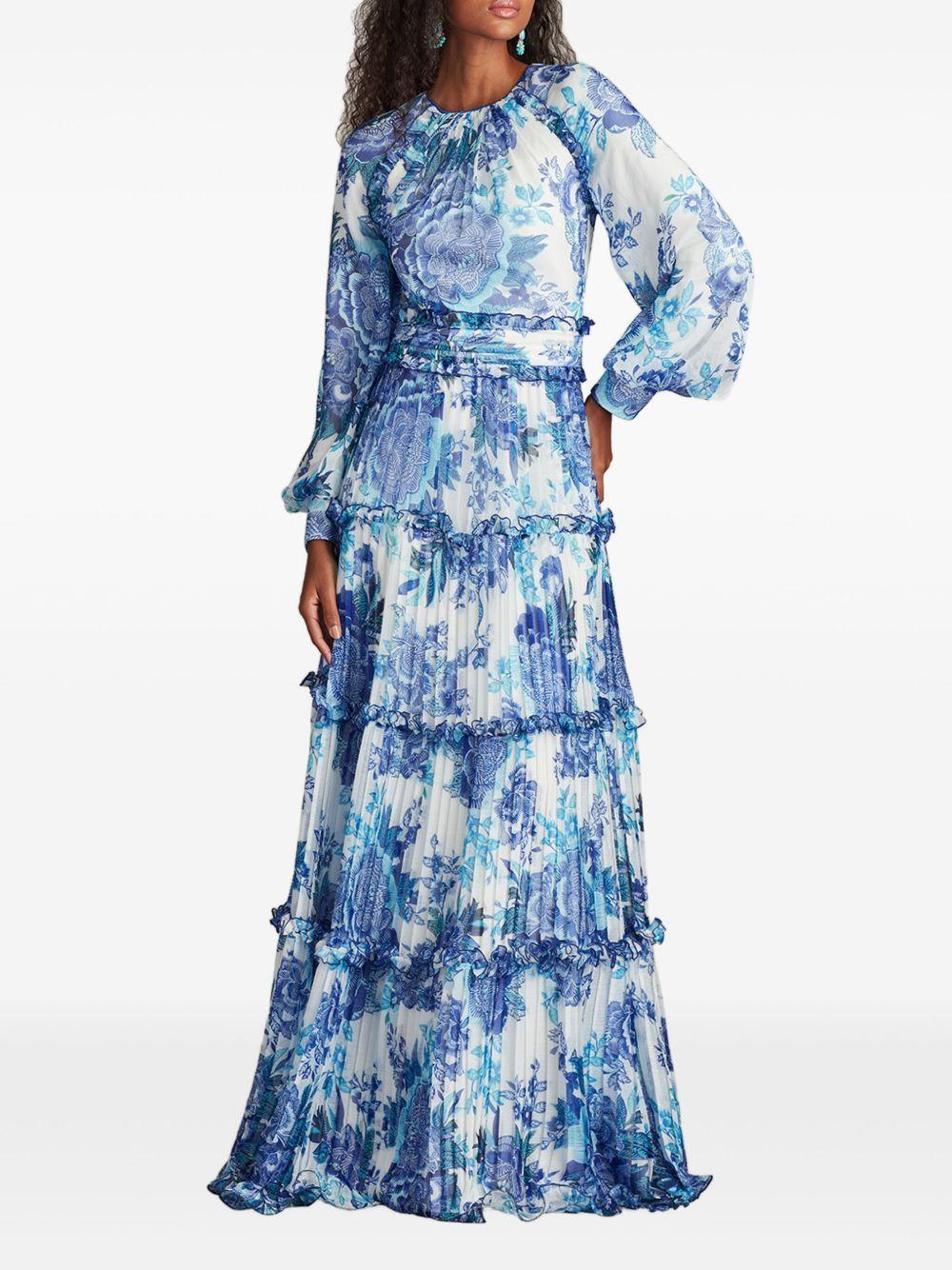 floral-print tiered maxi dress Product Image
