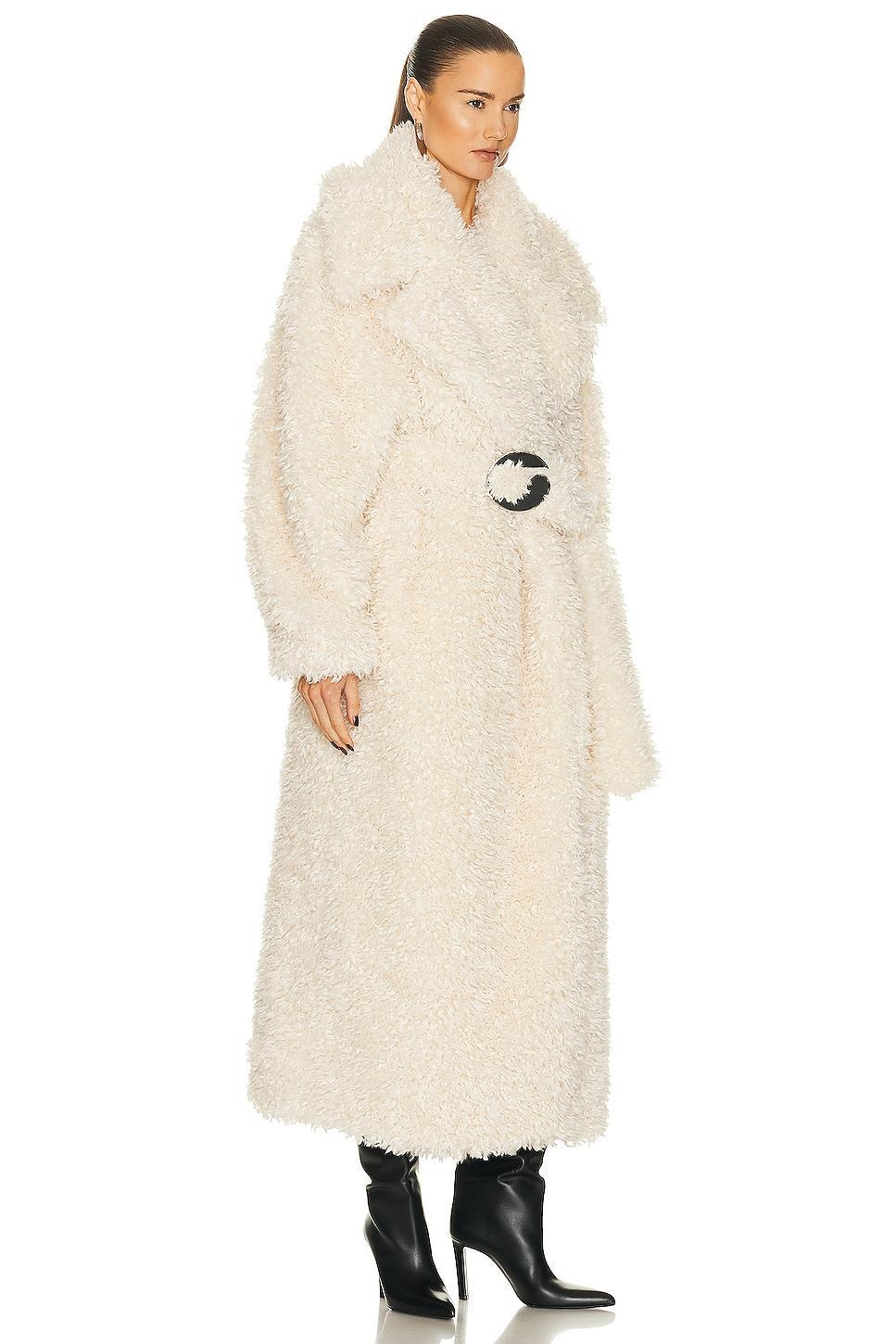 Coperni Belted Maxi Coat in Ivory Product Image