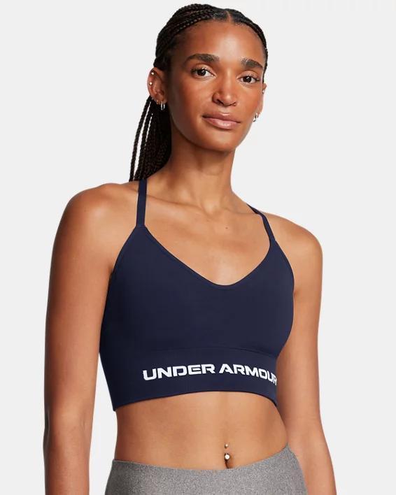 Women's Under Armour Vanish Seamless Low Long Sports Bra, Size: Large, Silca Green Product Image