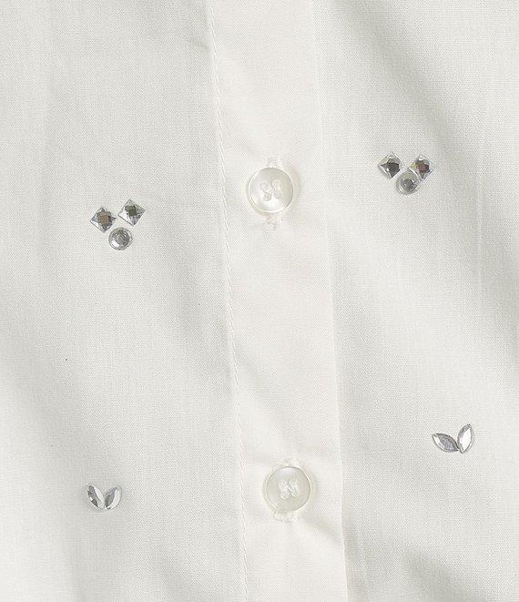 I.N. San Francisco Long Sleeve Button-Up Embellished Top Product Image