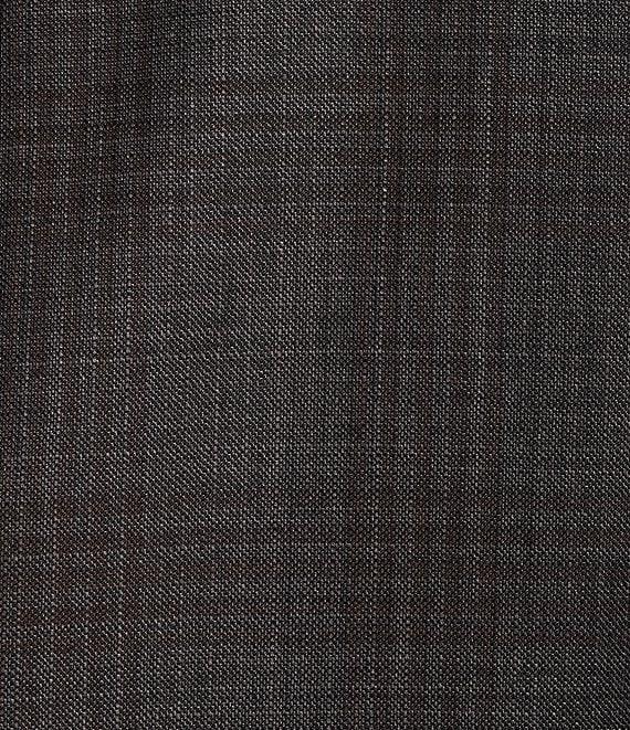 Hickey Freeman Modern Fit Flat Front Solid Flannel 2-Piece Suit Product Image