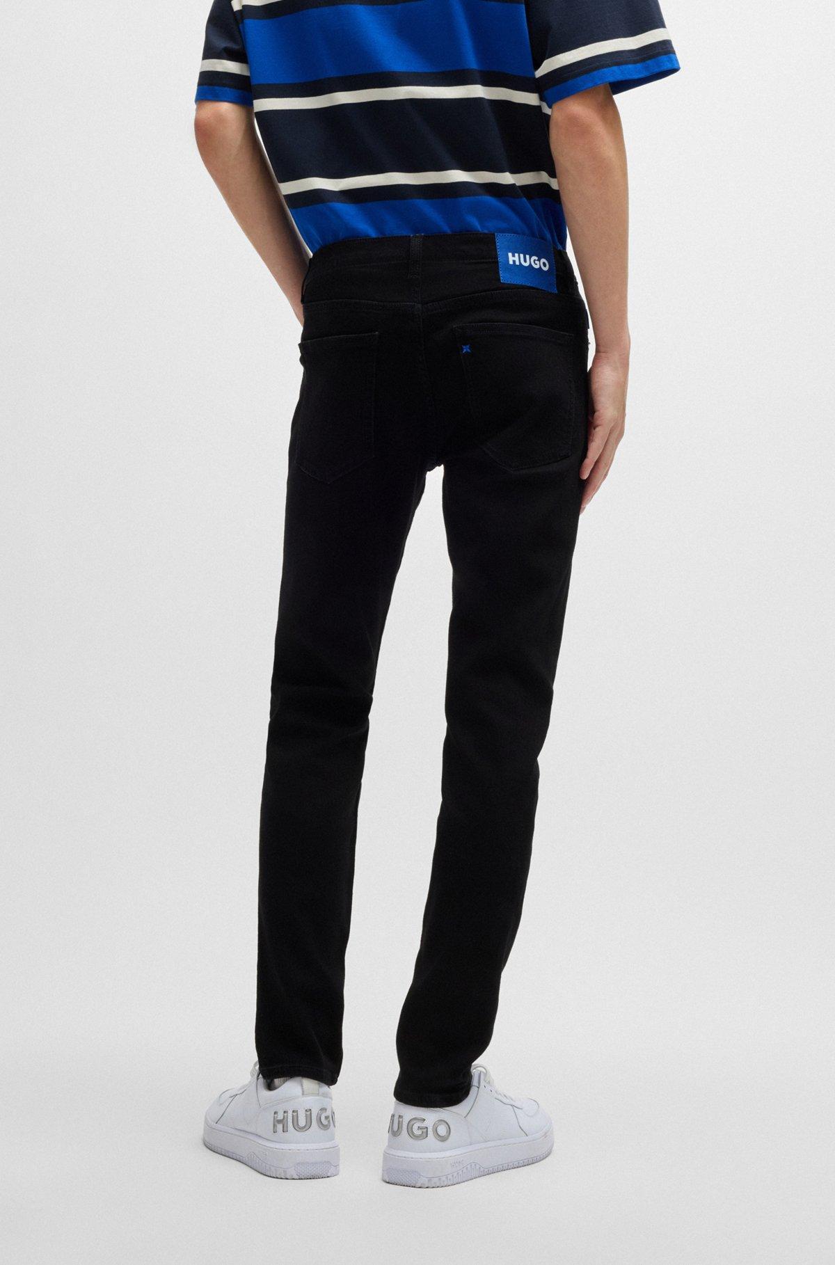 Extra-slim-fit jeans in black stretch denim Product Image