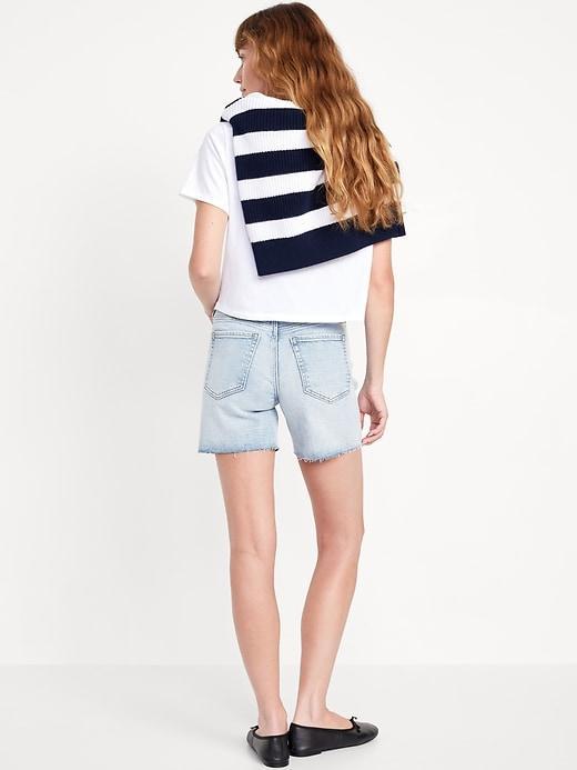 High-Waisted OG Jean Cut-Off Shorts -- 5-inch inseam Product Image