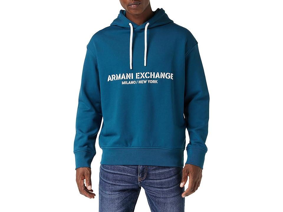 Armani Exchange MI NY '91 Hoodie (Legion Blue) Men's Clothing Product Image