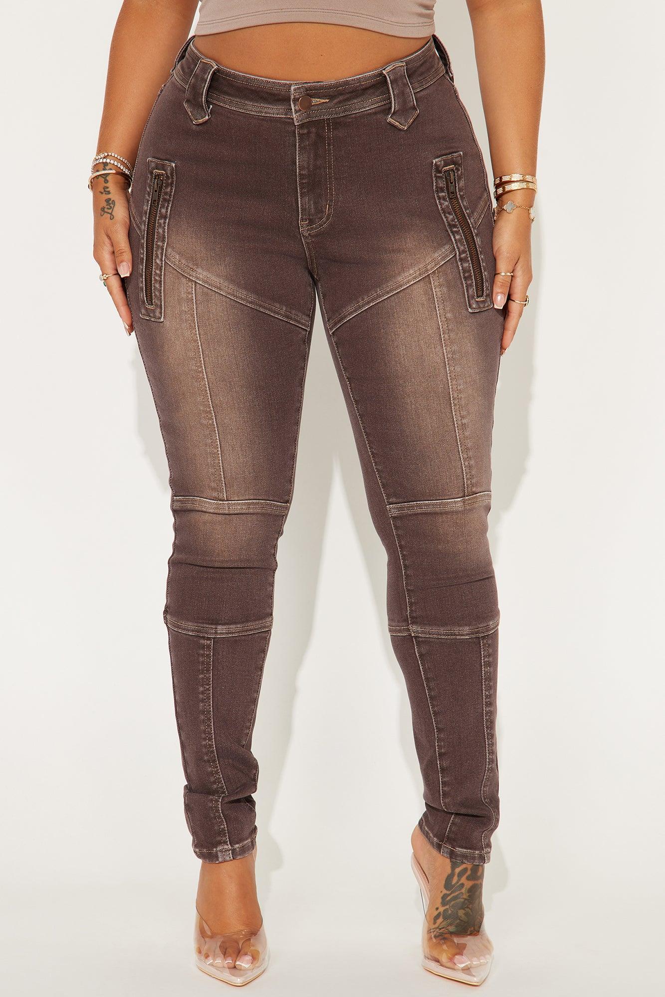 My Ride Or Die Tinted Skinny Pant - Brown Product Image