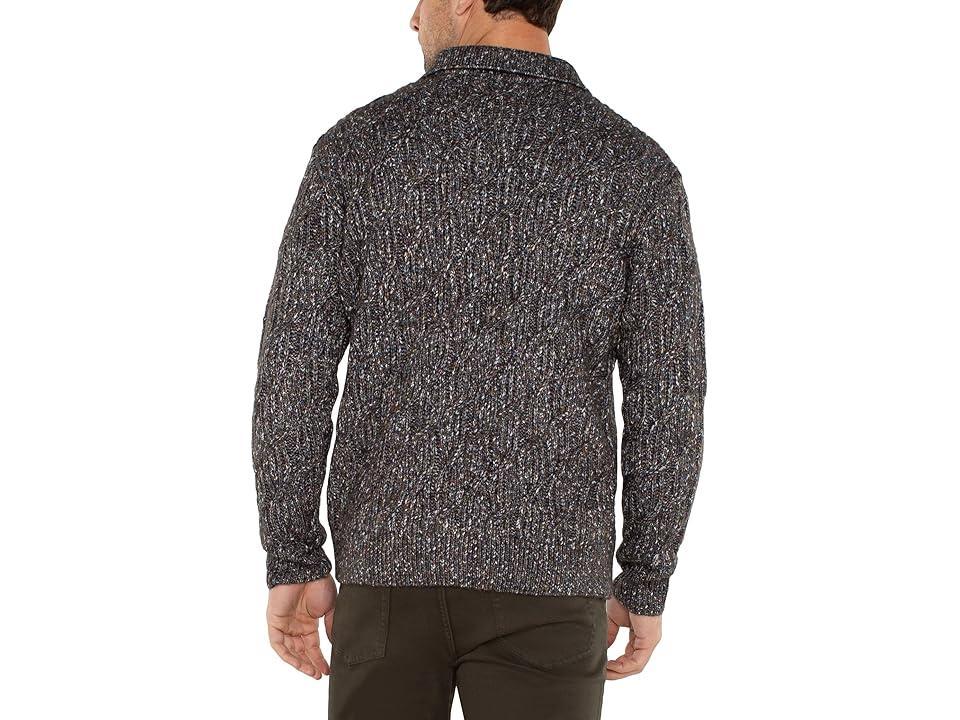 Liverpool Los Angeles Button Cardigan Sweater (Olive Multi) Men's Sweater Product Image