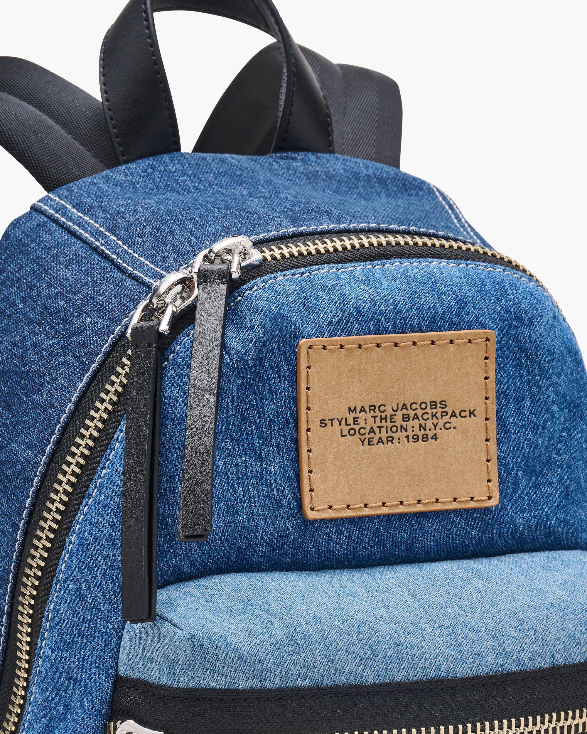The Biker Colorblock Denim Medium Backpack Product Image