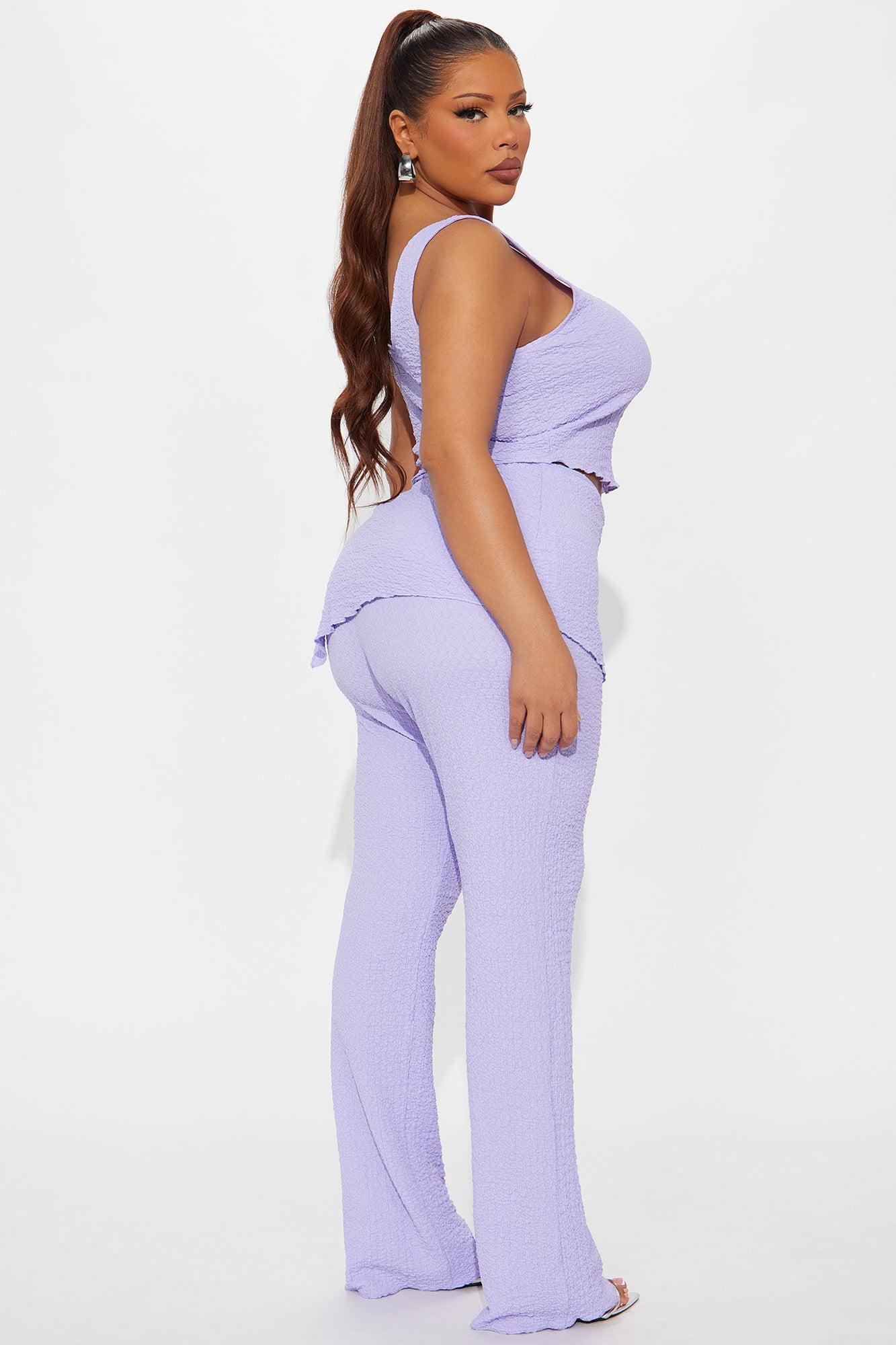 Emory Textured Pant Set - Lavender Female Product Image