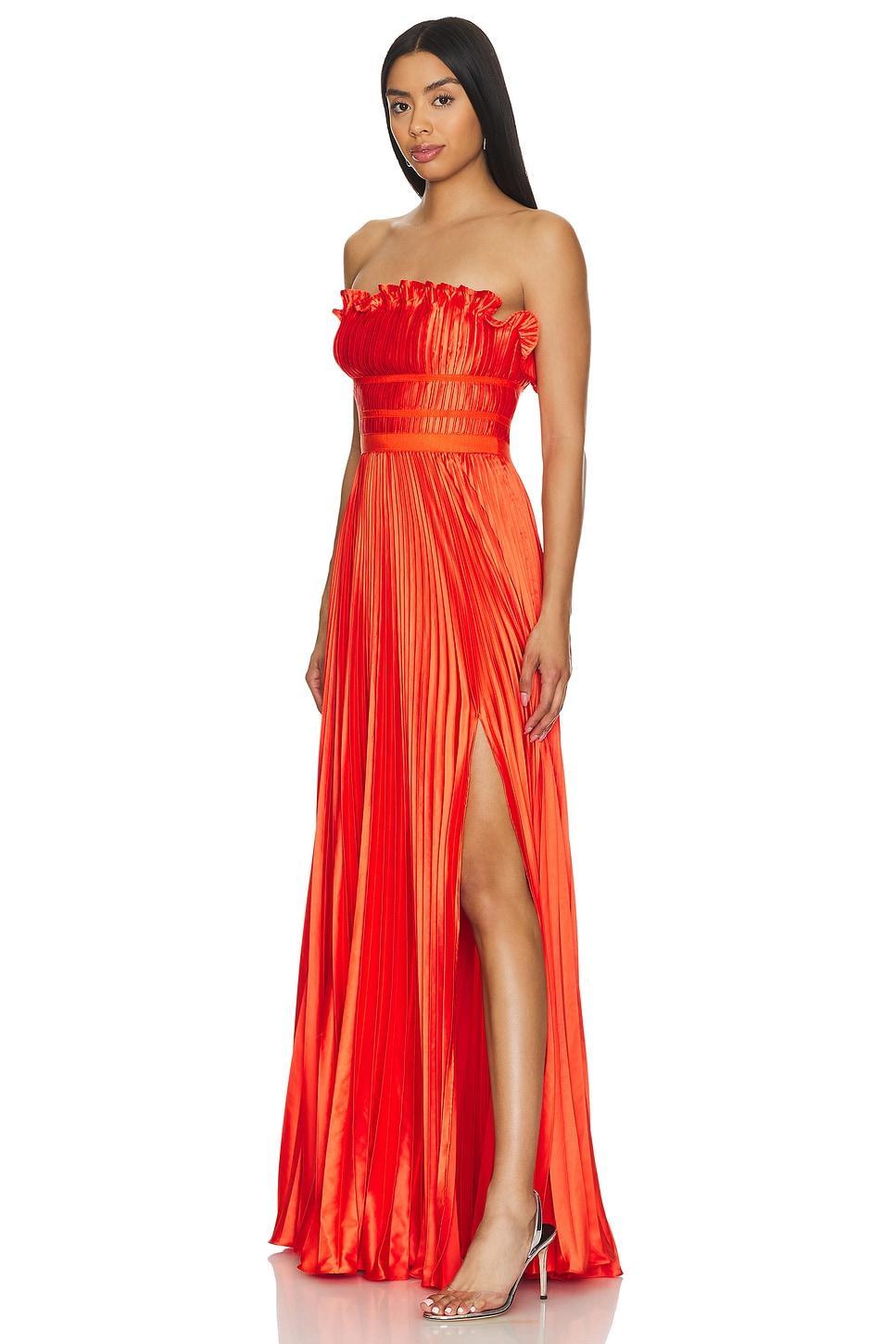 Losey Ruffle Neck Gown AMUR Product Image