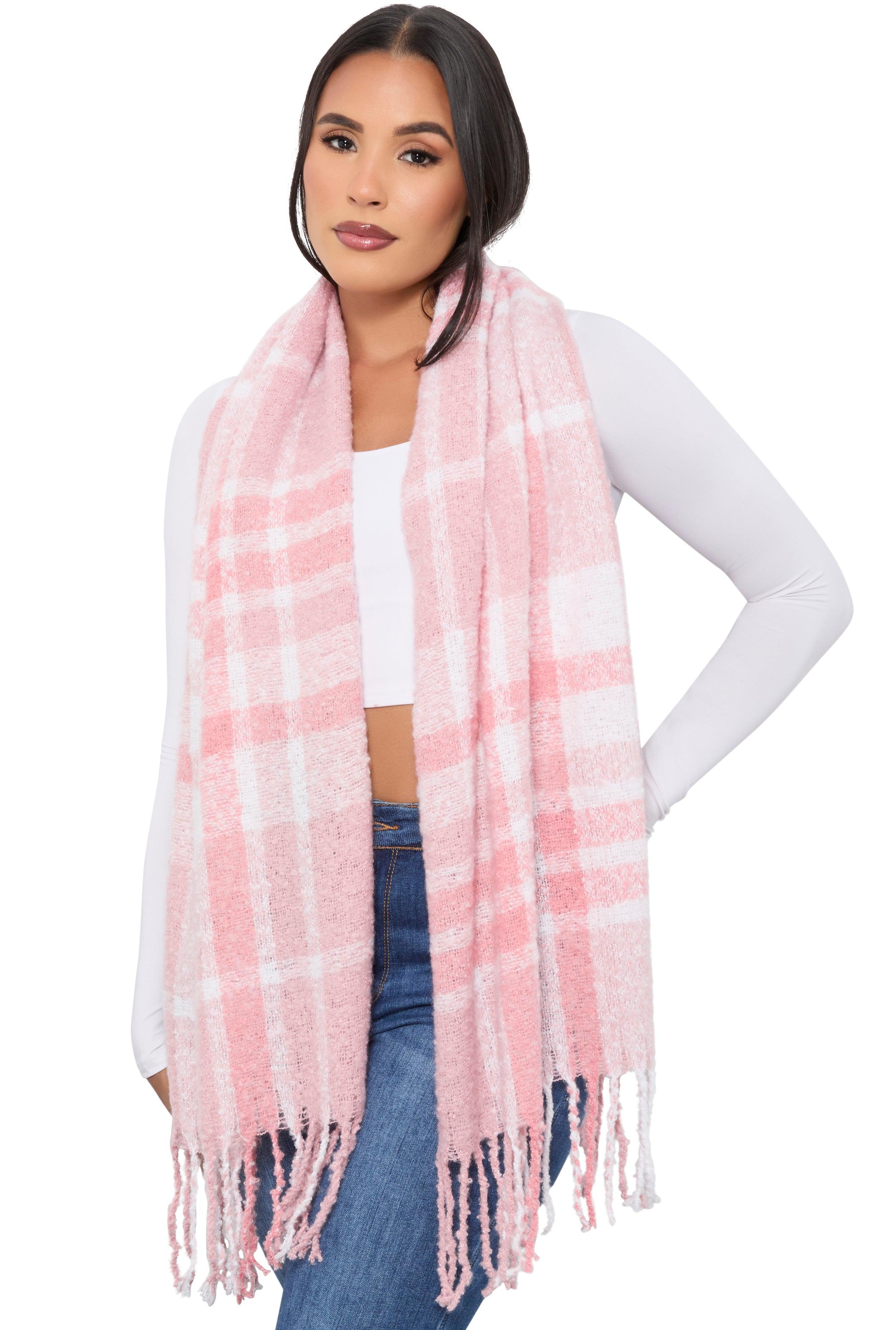 Boucle Plaid Scarf Female Product Image