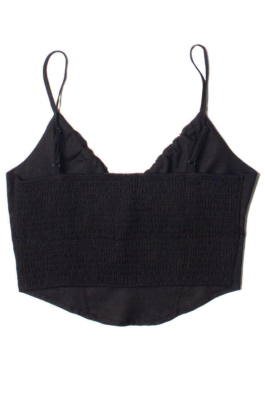 Tie Front Linen Tank Top Product Image