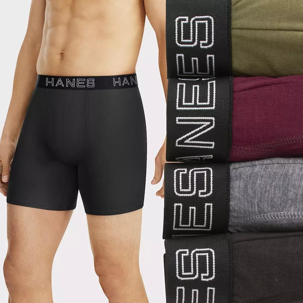 Men's Hanes® 4-Pack Ultimate Comfort Flex Fit Total Support Pouch Boxer Brief Underwear,  Product Image