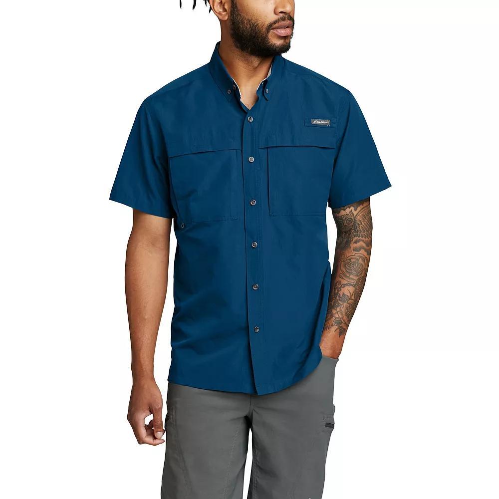 Big & Tall Eddie Bauer Ripstop Guide Short Sleeve Button Down Shirt, Men's,  Product Image