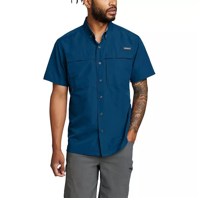 Big & Tall Eddie Bauer Ripstop Guide Short Sleeve Button Down Shirt, Men's,  Product Image