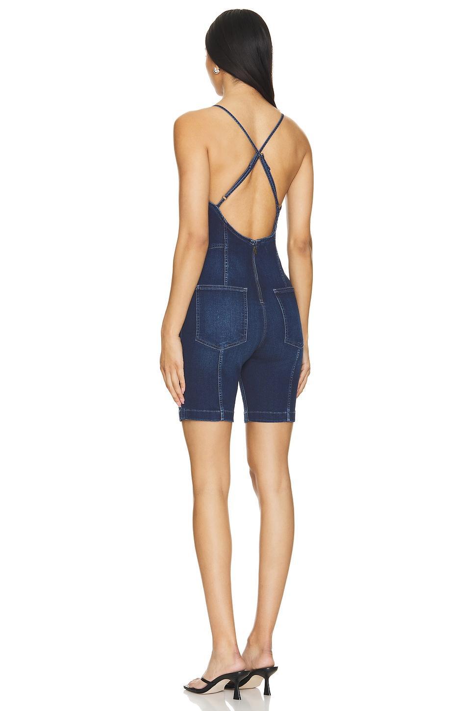 x REVOLVE Top Notch Denim One Piece Romper In Skyline Free People Product Image