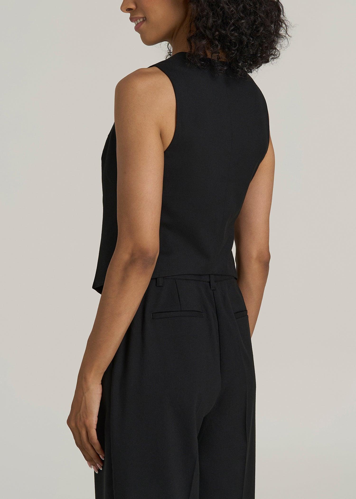 Tailored Tall Women's Vest in Black Product Image