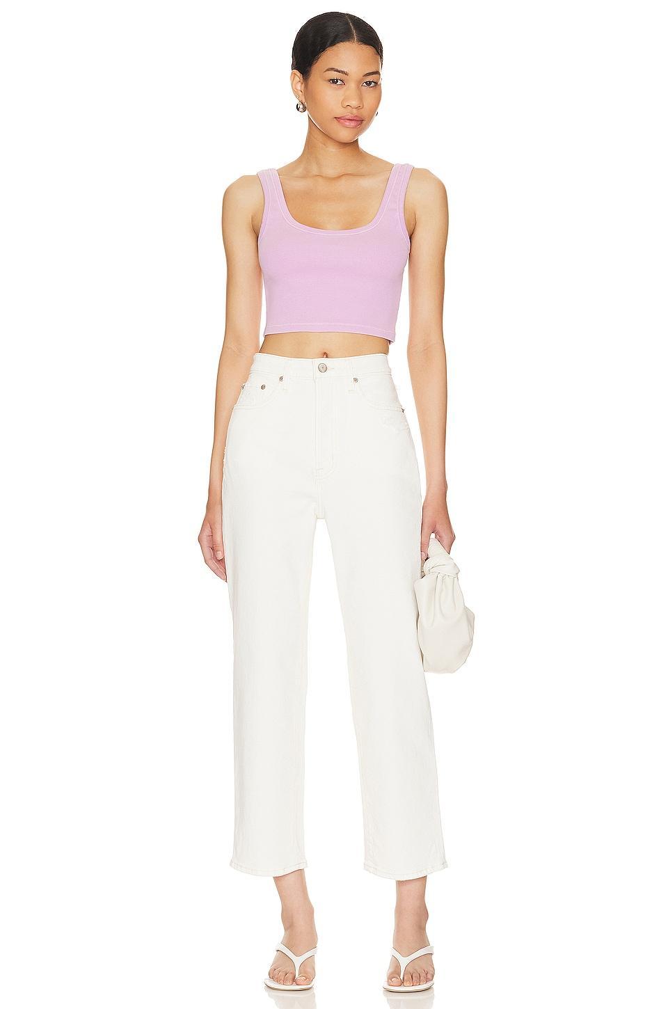 Cassie Crop Super High Rise Straight Crop PISTOLA Product Image