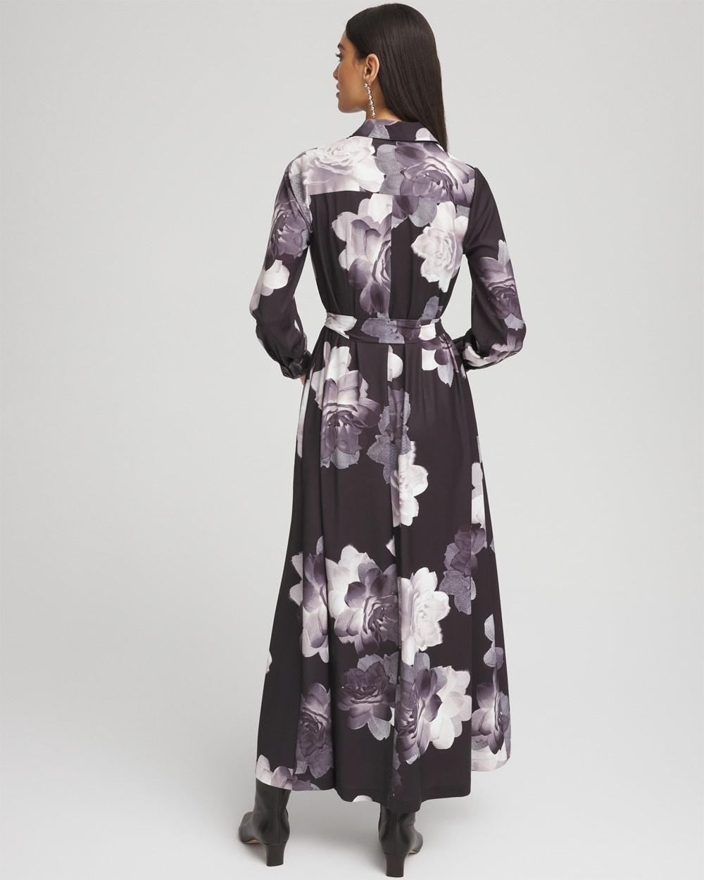 Floral Print Maxi Shirt Dress Product Image