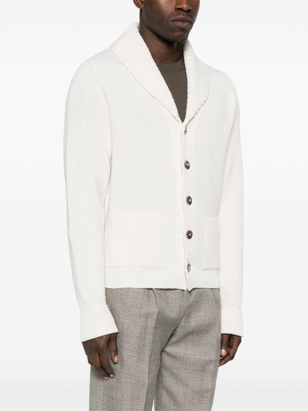 Chunky-knit Cashmere Cardigan In Neutrals Product Image