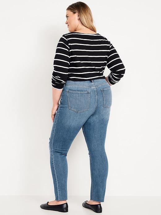 High-Waisted Wow Straight Ankle Jeans Product Image