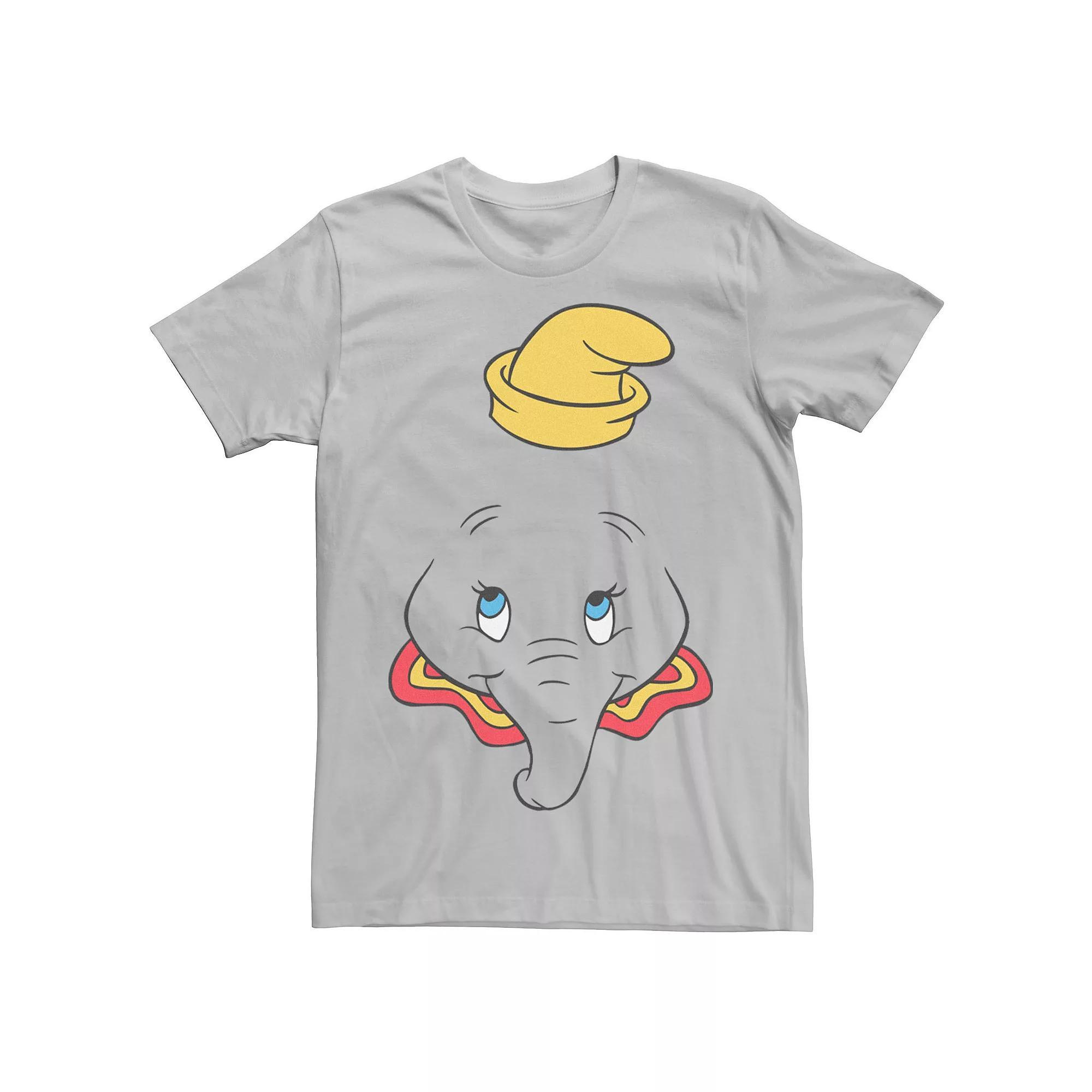Disney's Dumbo Large Face Men's Tee, Size: Medium, Silver Product Image