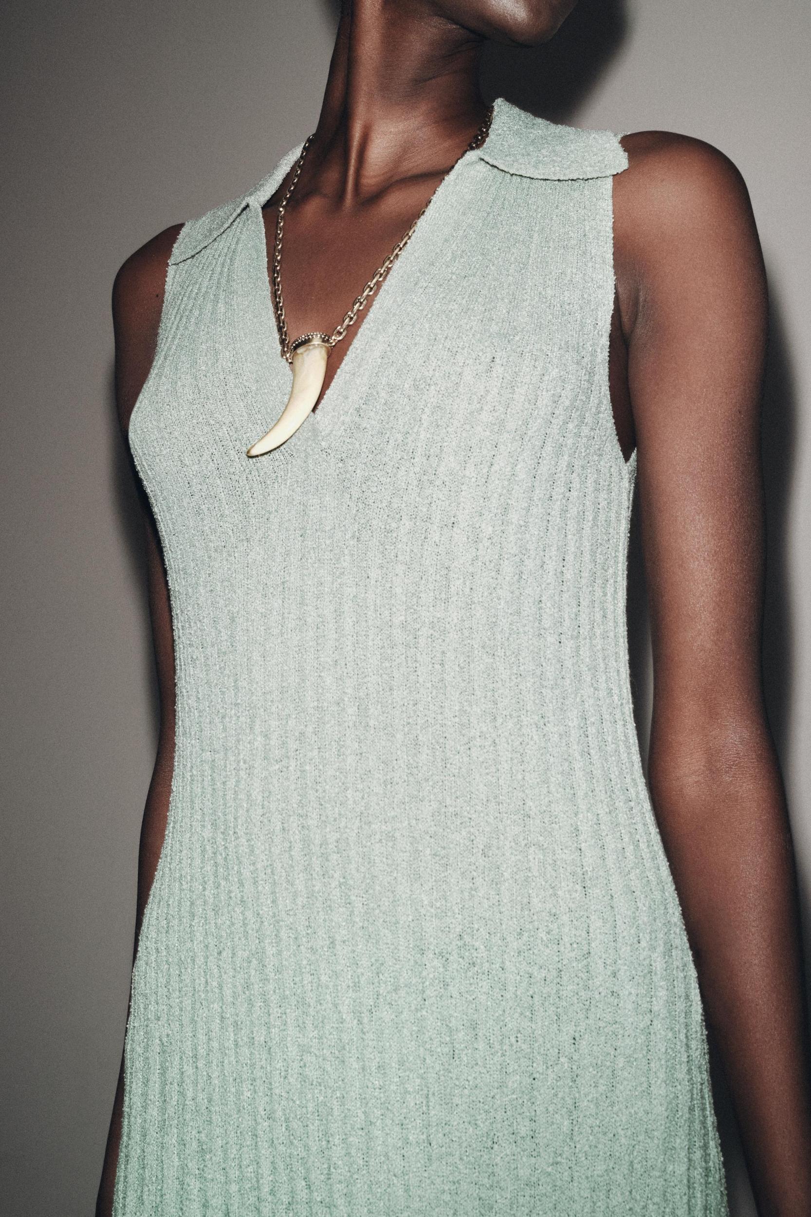 CUT-OUT KNIT MAXI DRESS Product Image