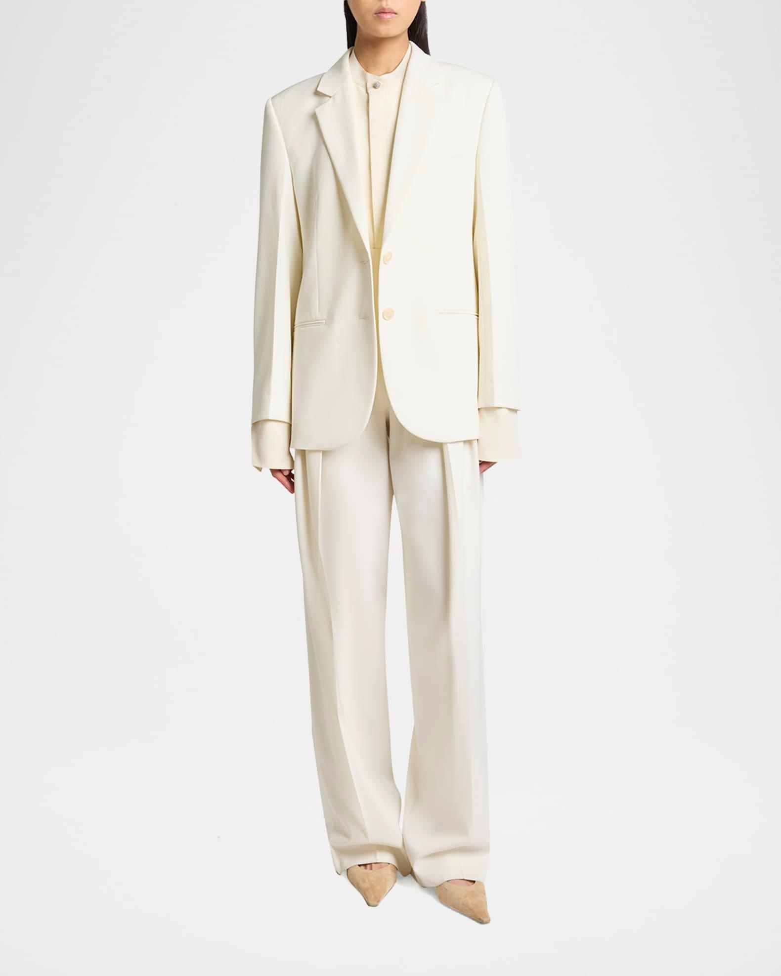 Classic Tailored Wool-Blend Jacket Product Image