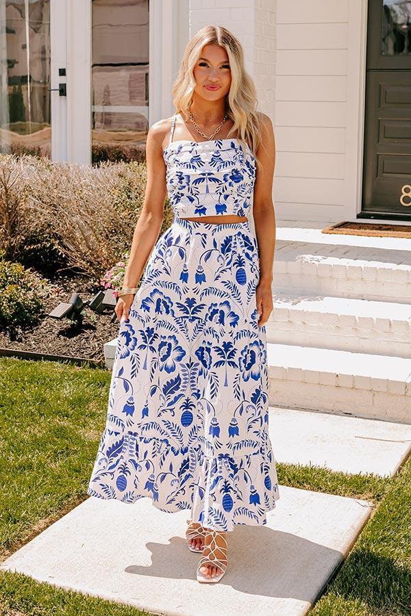 Mediterranean Getaway Crop Top Product Image