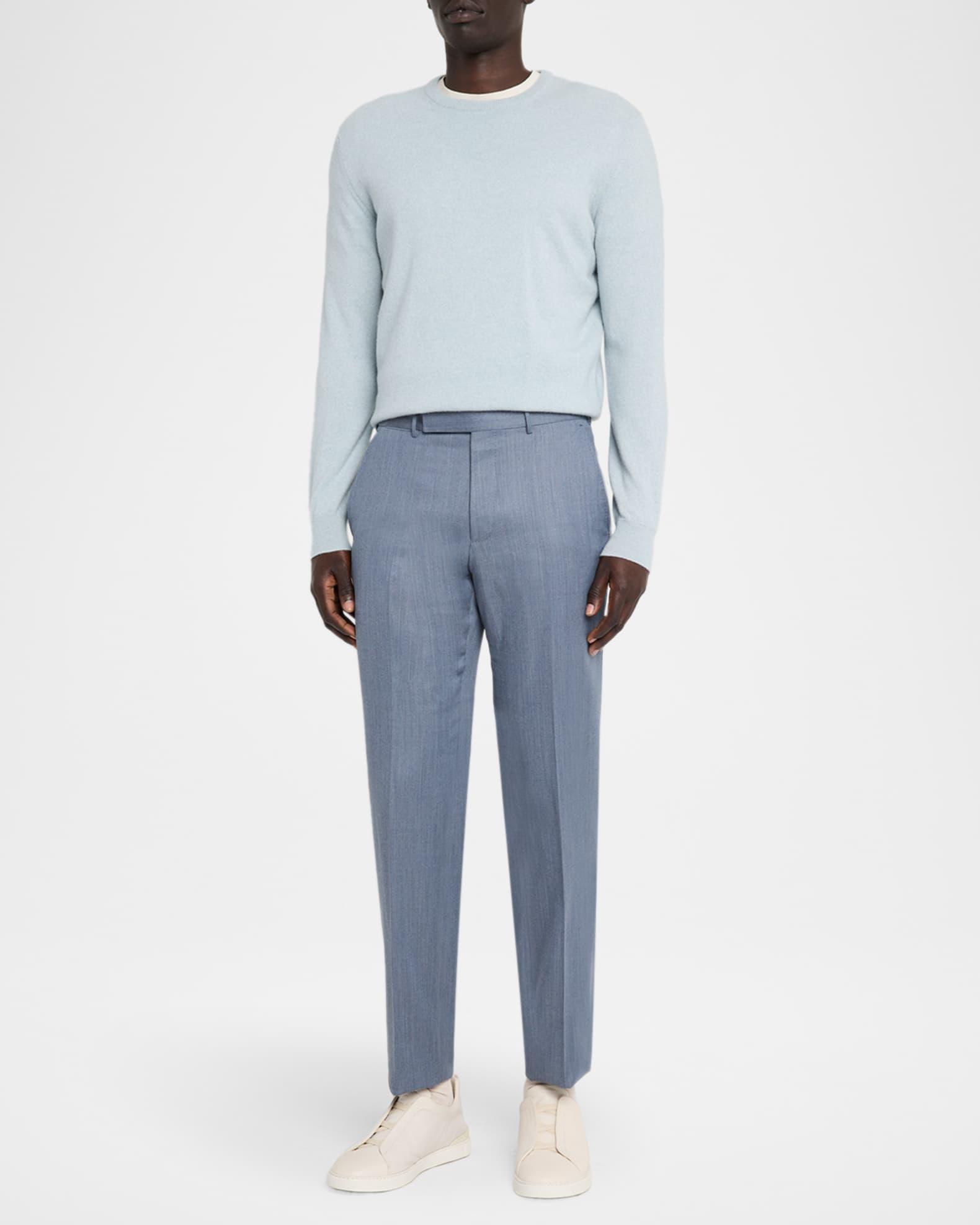 Men's Cavalry Twill Sharkskin Flat-Front Trousers Product Image