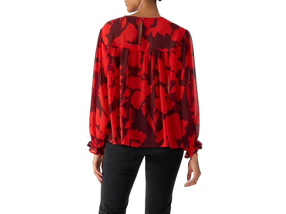 Sanctuary Ruffle Moment Blouse (Brushed Floral) Women's Blouse Product Image