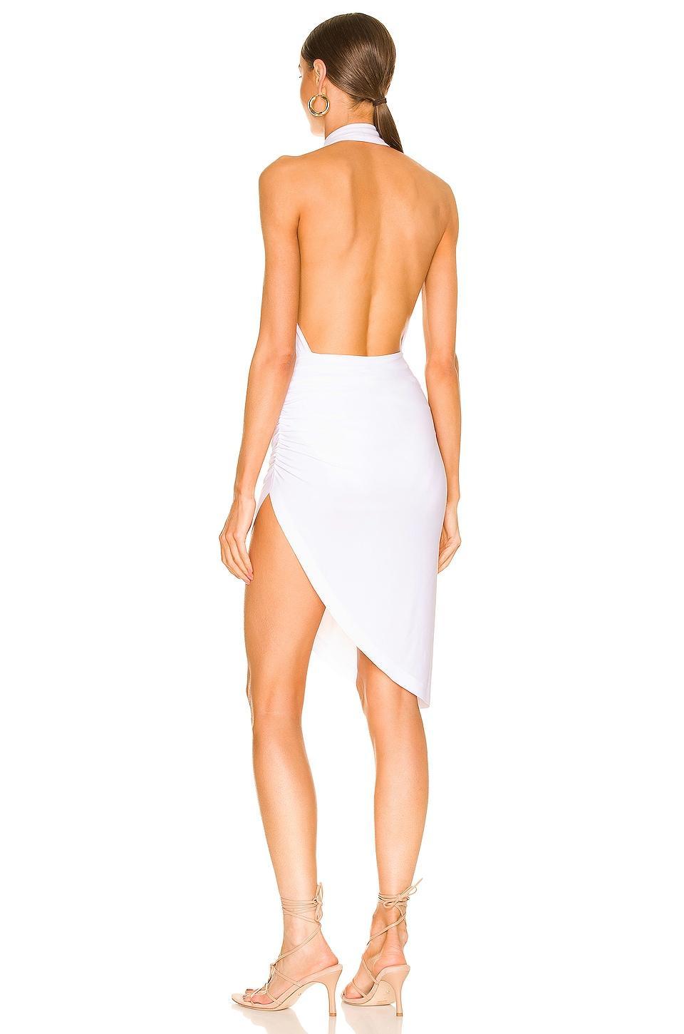 Cross Halter Side Drape Dress Product Image