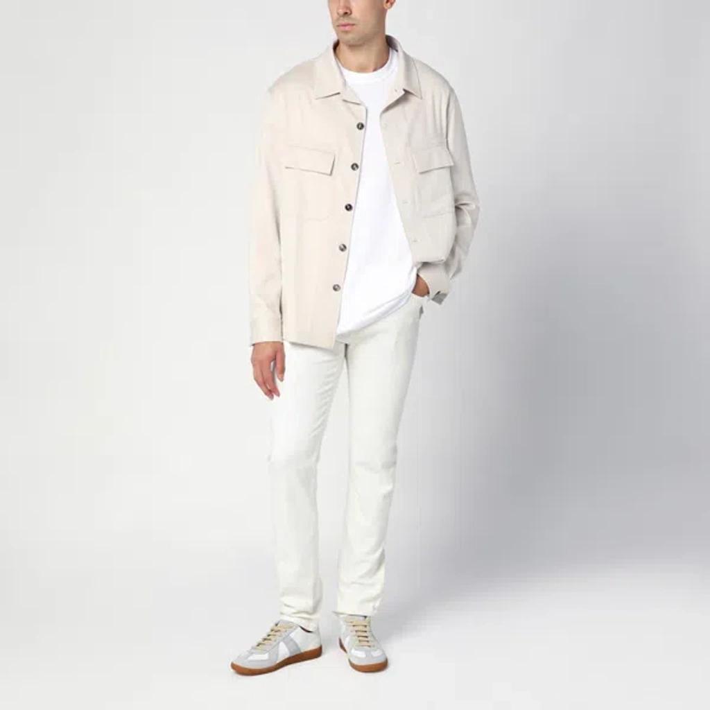 ZEGNA White Regular Jeans In Black Product Image