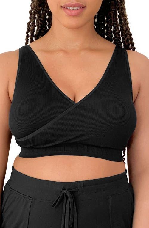 Kindred Bravely Womens Sublime Nursing Adjustable Crossover Bra - Black M-Busty Product Image