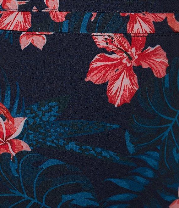Caribbean Flamingo Floral 6#double; Swim Trunks Product Image