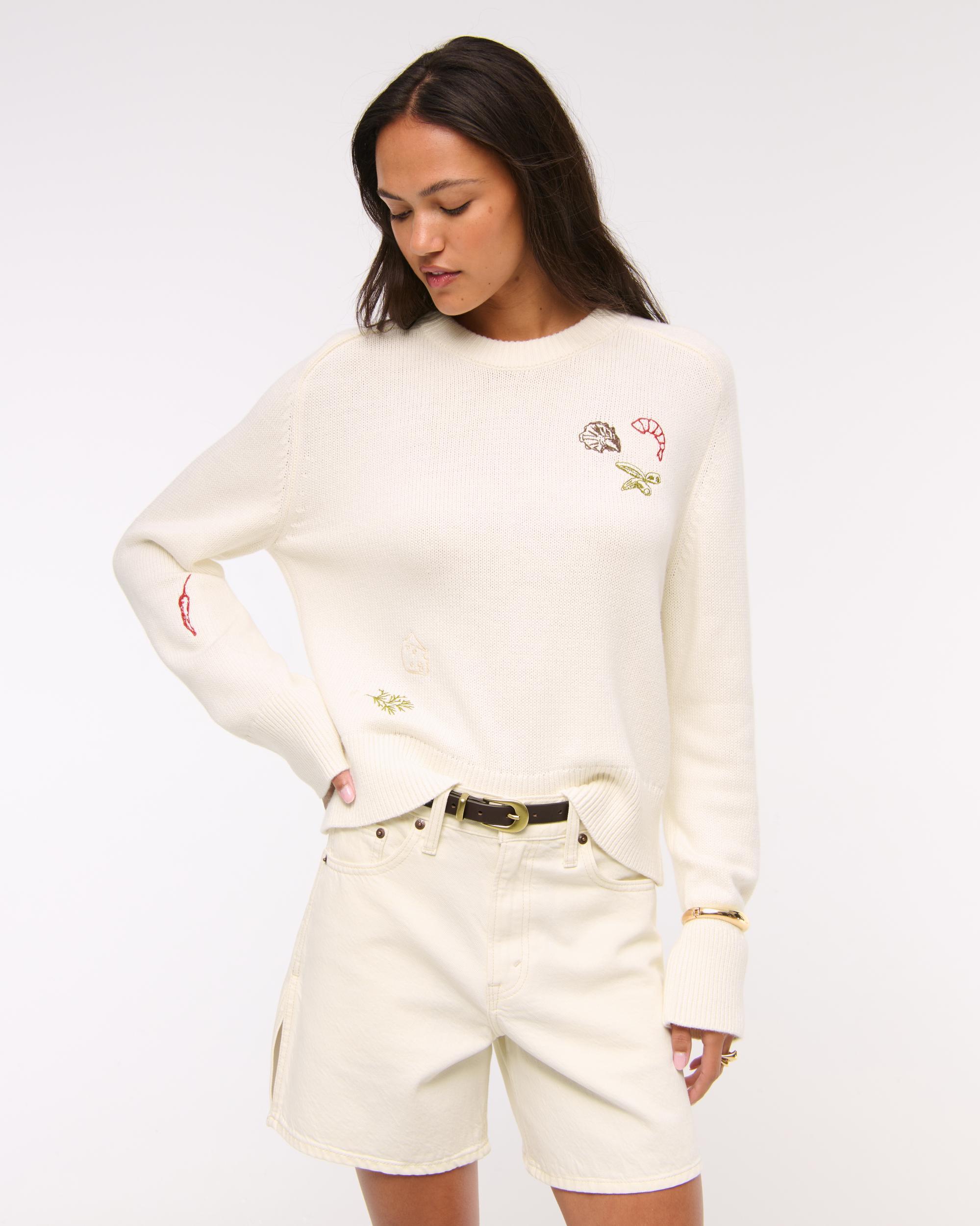 The A&F Madeline Crew Sweater Product Image