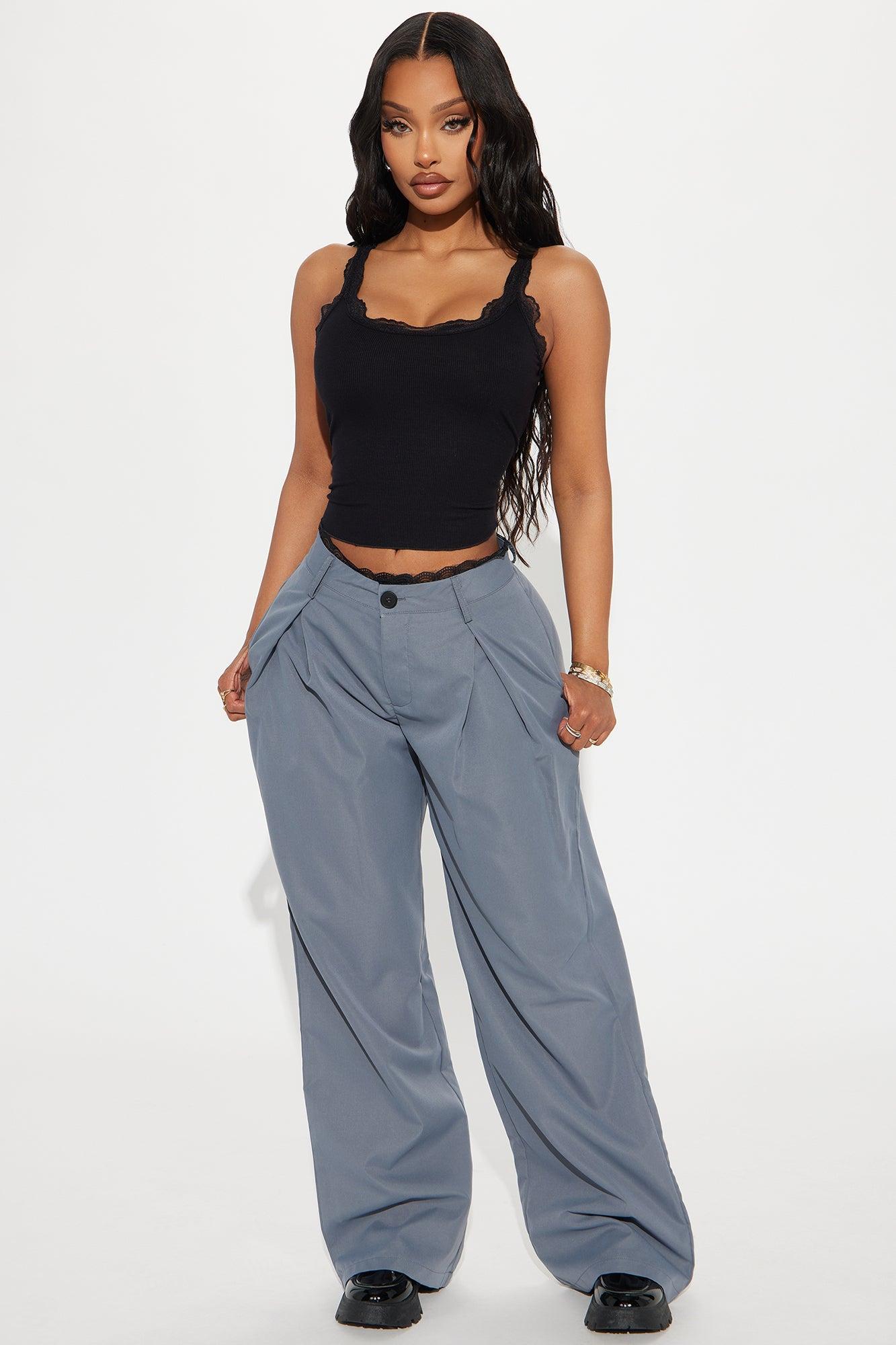 Julianna Lace Trim Tank - Black Product Image