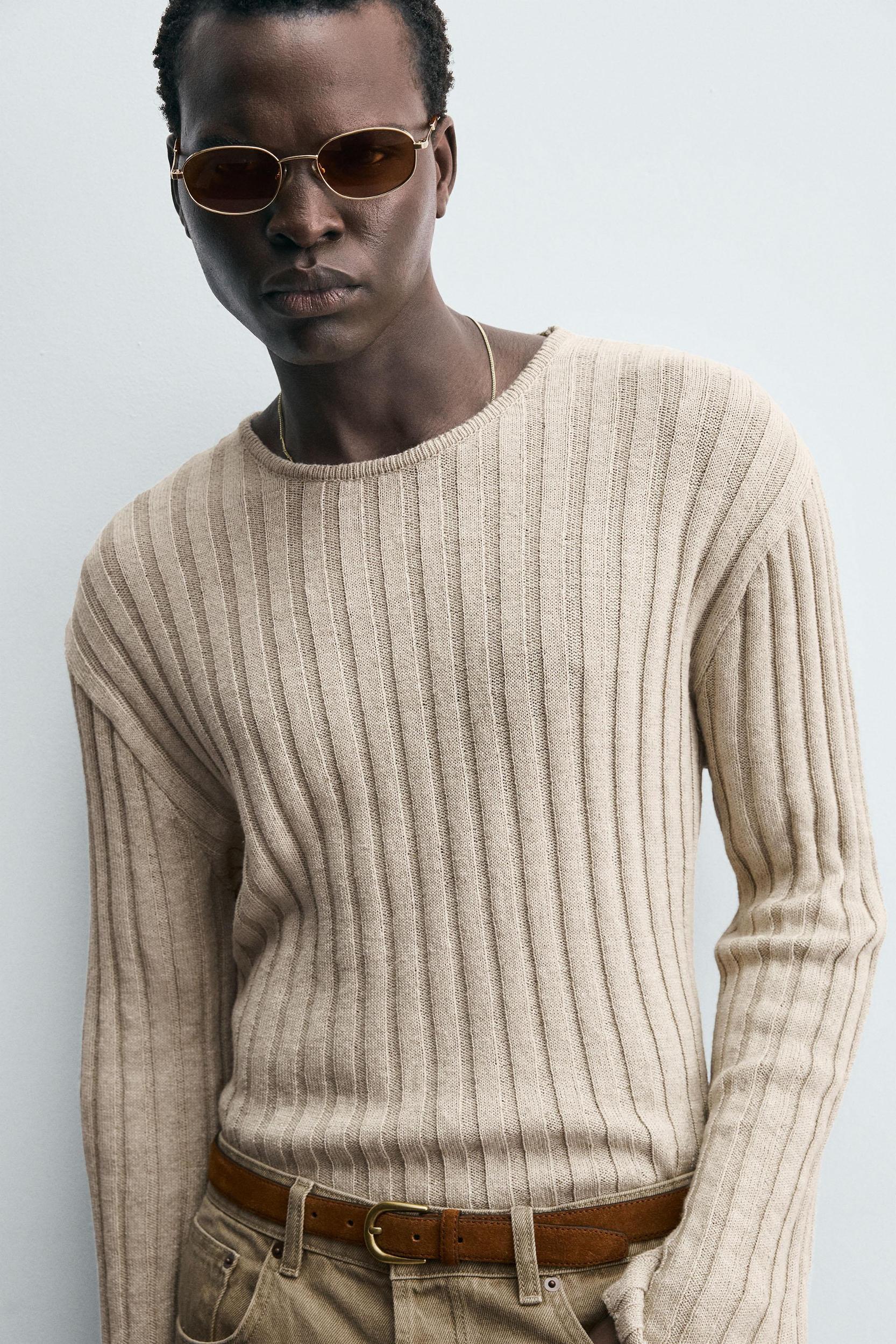 LIGHTWEIGHT RIBBED SWEATER Product Image