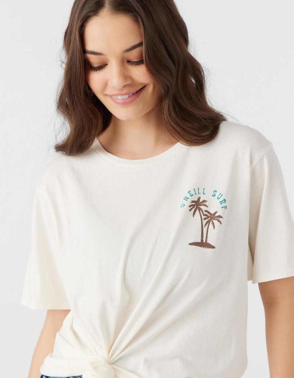 O'NEILL Palm Emblem Womens Oversized Tee - WHITE Product Image