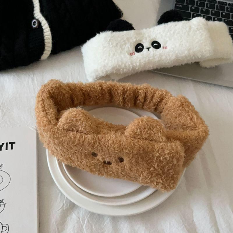 Cartoon Animal Embroidered Face Wash Headband Product Image