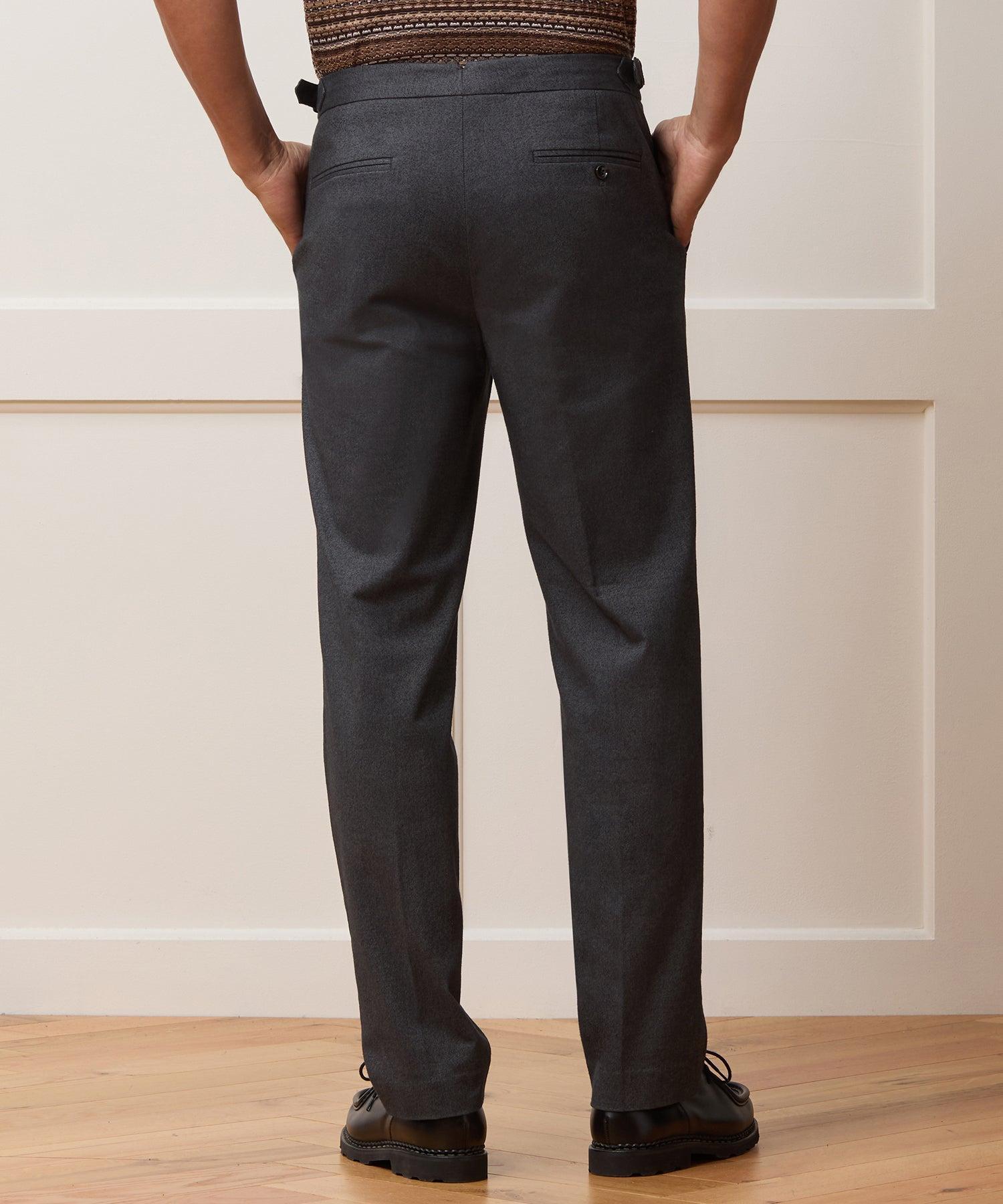 Italian Heathered Cotton Side Tab Trouser Product Image