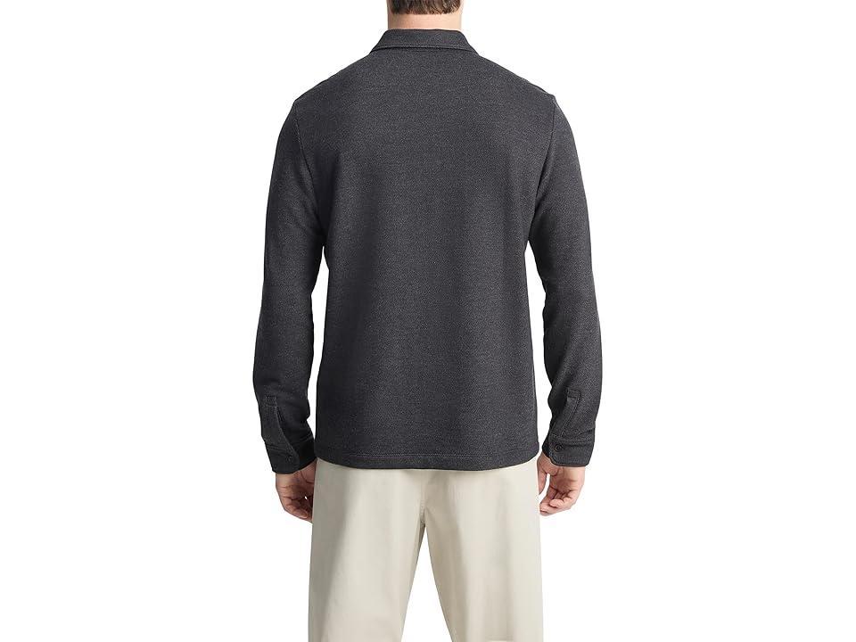 Mens Diagonal Terry Quarter-Zip Polo Shirt Product Image